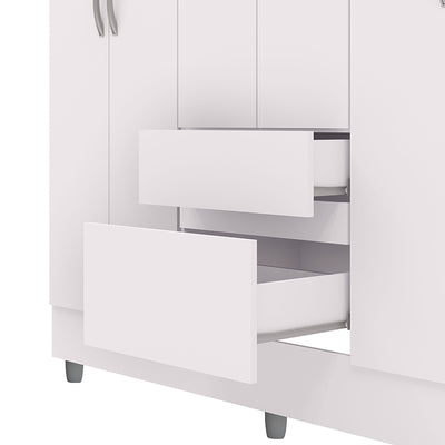 Clóset Ideal 6 Puertas Y 2 Cajones Blanco