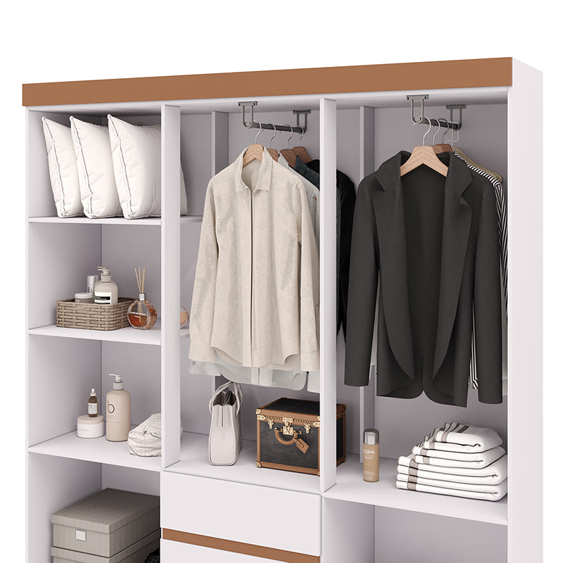 Clóset Ideal 6 Puertas Y 2 Cajones Blanco