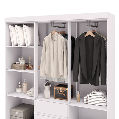 Clóset Ideal 6 Puertas Y 2 Cajones Blanco