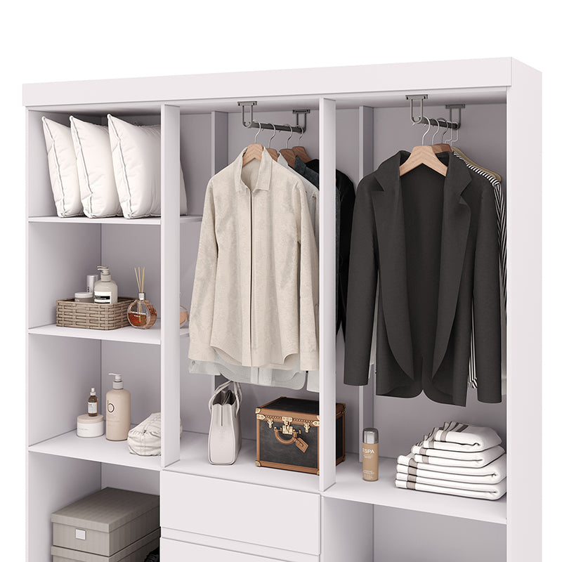 Clóset Ideal 6 Puertas Y 2 Cajones Blanco
