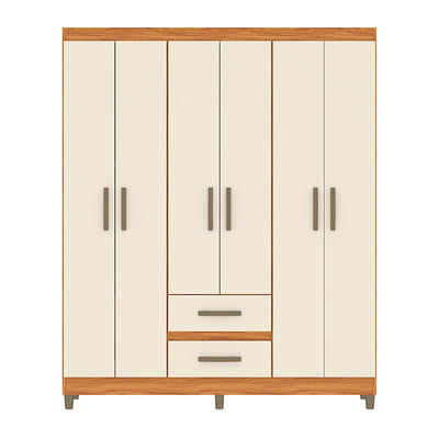 Clóset Coimbra Beige 6 Puertas 2 Cajones