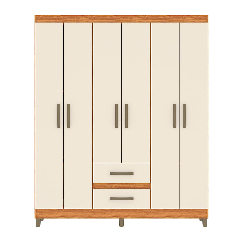 Clóset Coimbra Beige 6 Puertas 2 Cajones