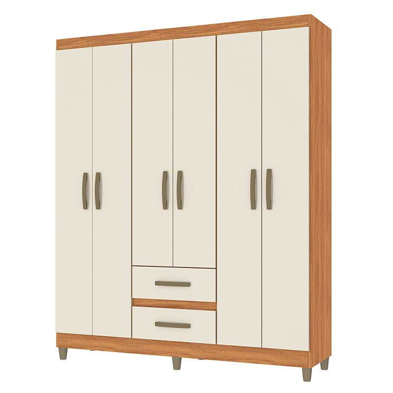Clóset Coimbra Beige 6 Puertas 2 Cajones