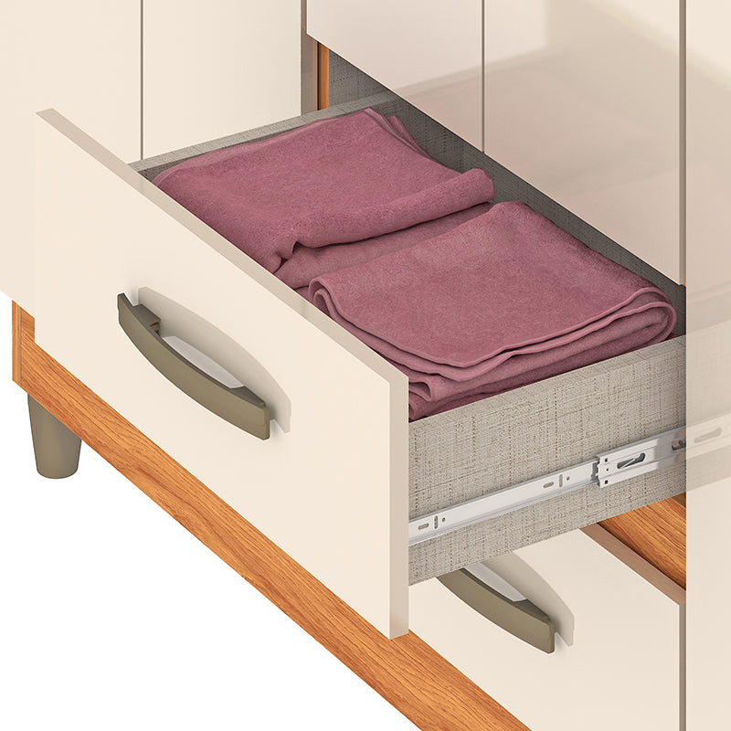 Clóset Coimbra Beige 6 Puertas 2 Cajones