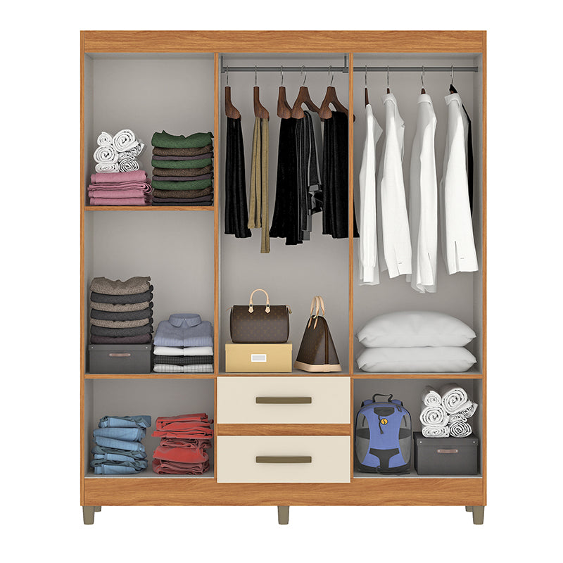 Clóset Coimbra Beige 6 Puertas 2 Cajones