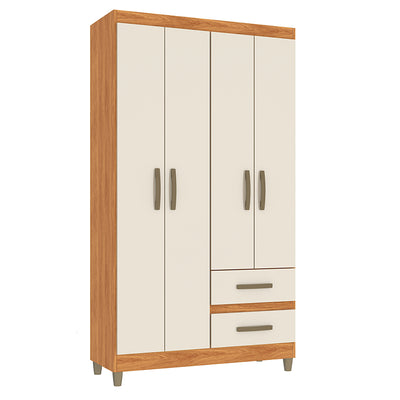 Clóset Lisboa Beige 4 Puertas 2 Cajones