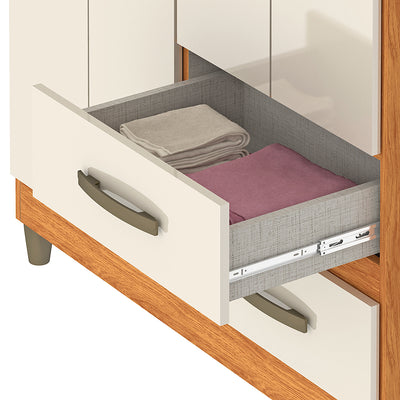 Clóset Lisboa Beige 4 Puertas 2 Cajones