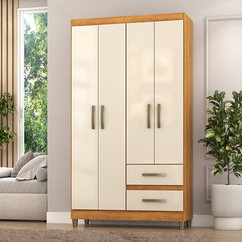 Clóset Lisboa Beige 4 Puertas 2 Cajones