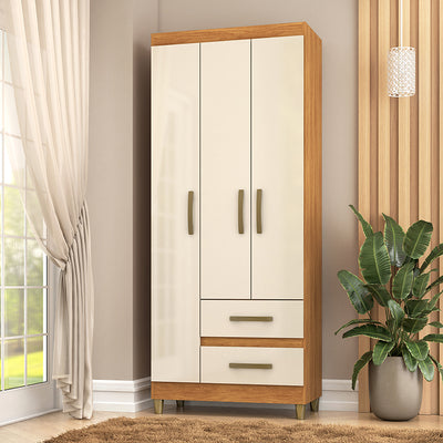Clóset Porto Beige 3 Puertas 2 Cajones
