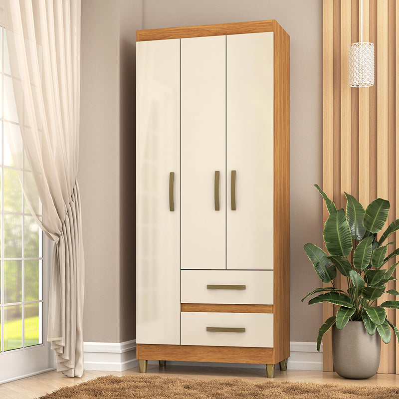 Clóset Porto Beige 3 Puertas 2 Cajones