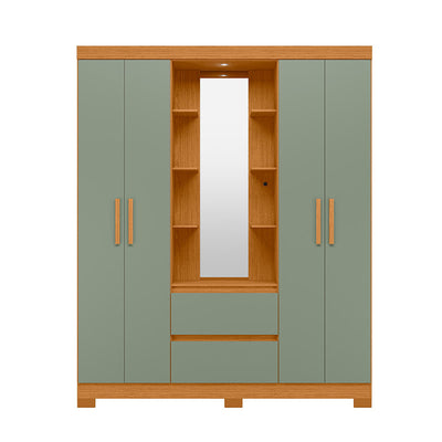 Clóset Olímpia 4 Puertas 2 Cajones Verde