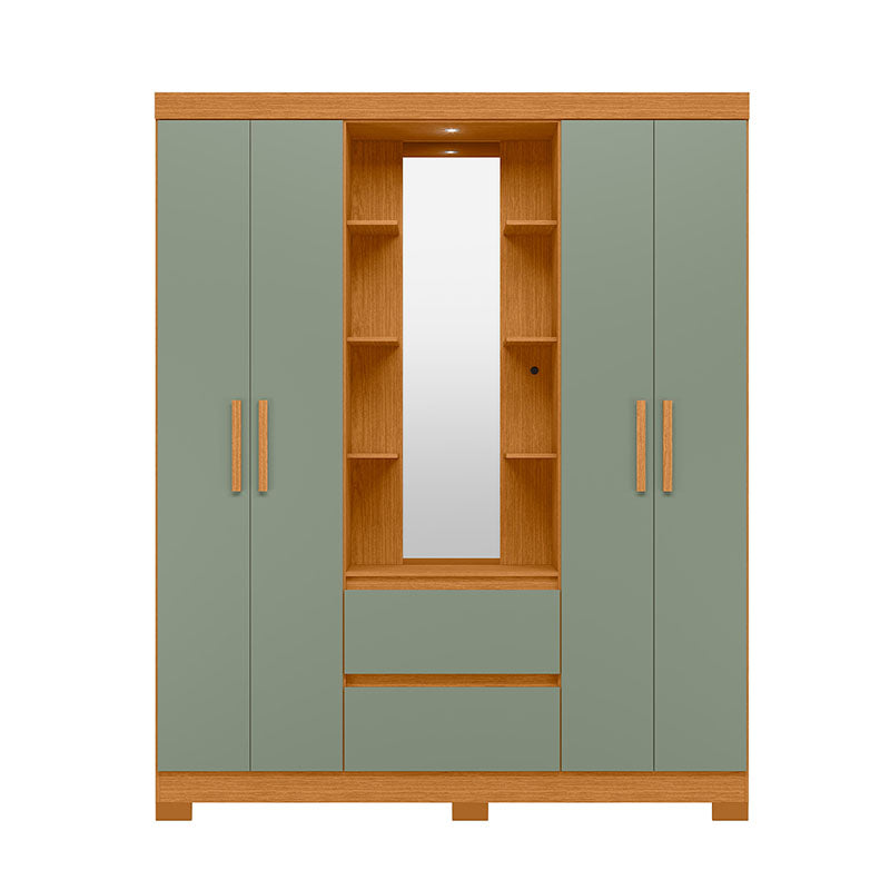 Clóset Olímpia 4 Puertas 2 Cajones Verde