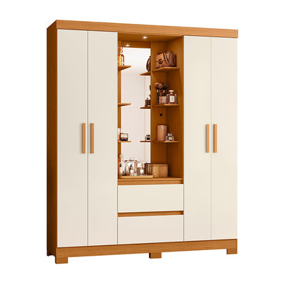 Clóset Olímpia 4 Puertas 2 Cajones Beige