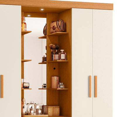 Clóset Olímpia 4 Puertas 2 Cajones Beige