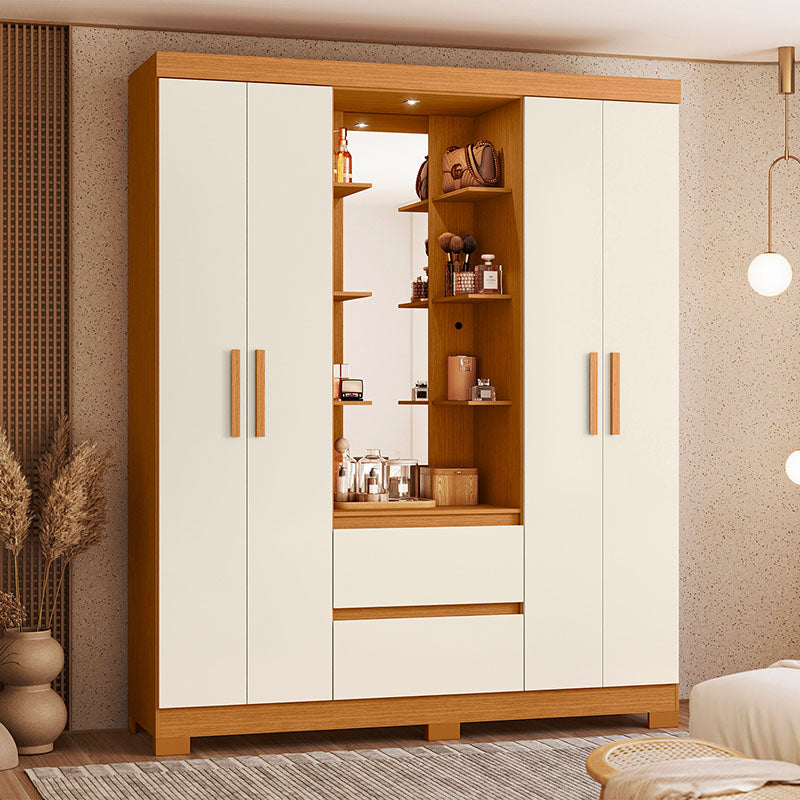 Clóset Olímpia 4 Puertas 2 Cajones Beige