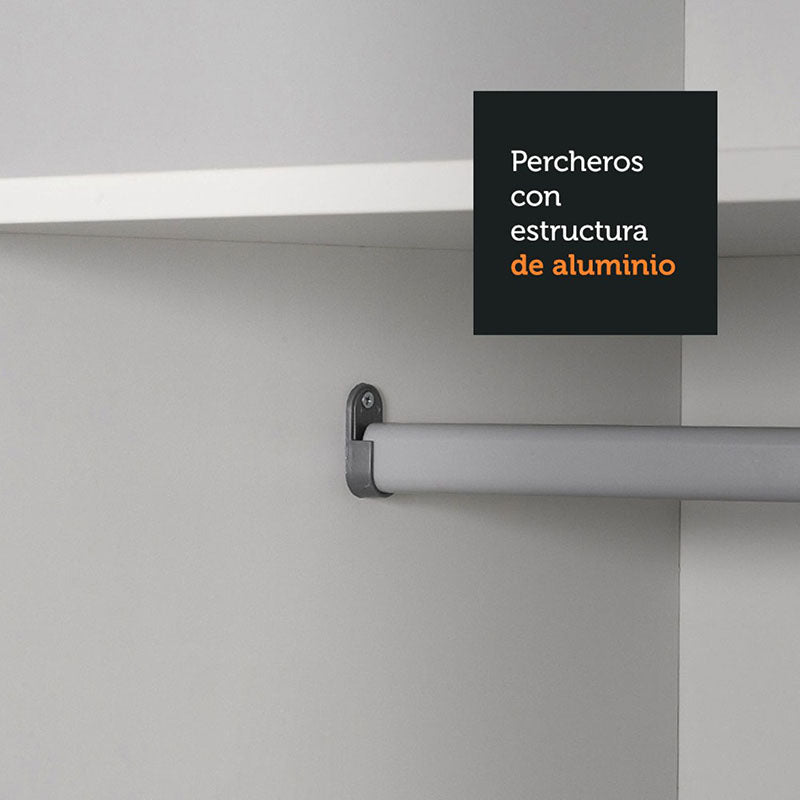 Clóset Denver 2 Puertas Corredizas Blanco