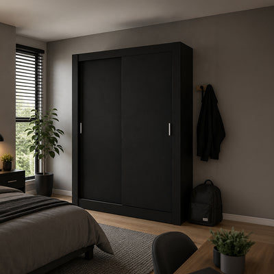 Clóset Denver 2 Puertas Corredizas Negro