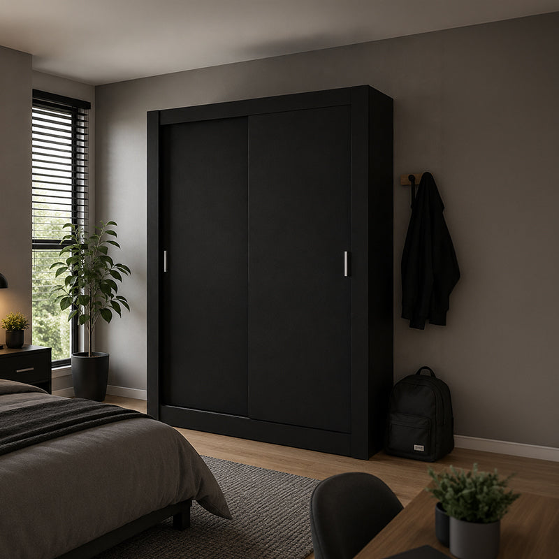 Clóset Denver 2 Puertas Corredizas Negro