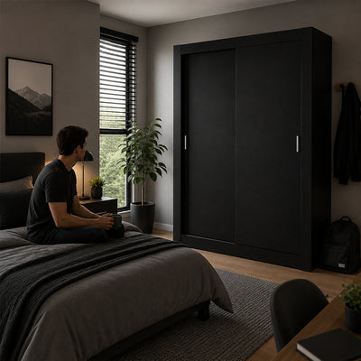 Clóset Denver 2 Puertas Corredizas Negro
