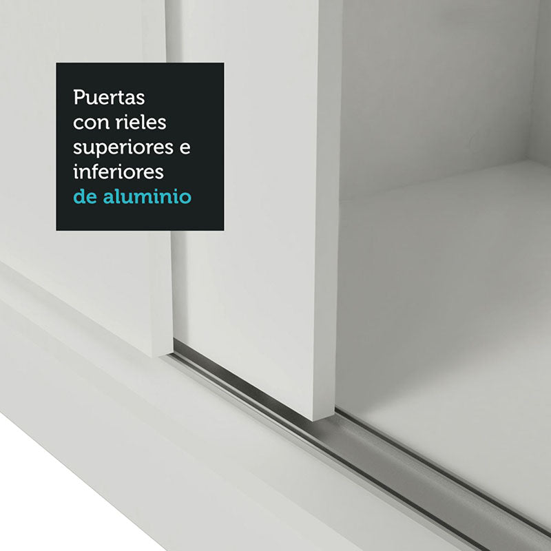 Clóset Monaco 3 Puertas Corredizas Blanco