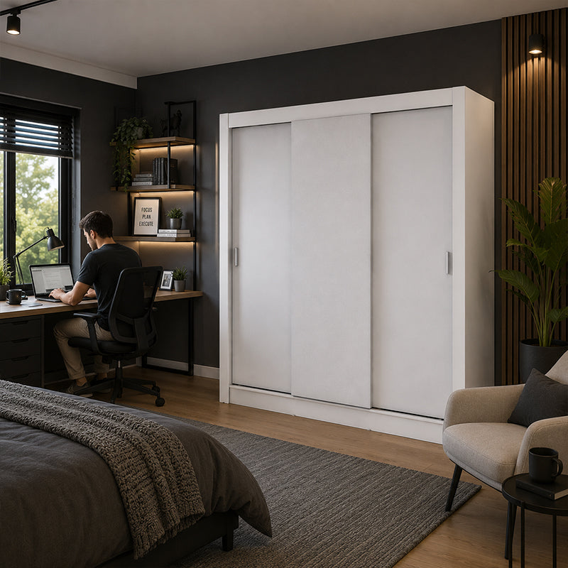 Clóset Monaco 3 Puertas Corredizas Blanco