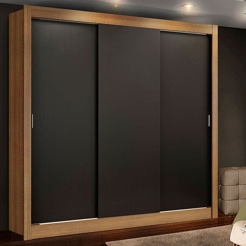 Clóset Monaco 3 Puertas Corredizas Café/Negro