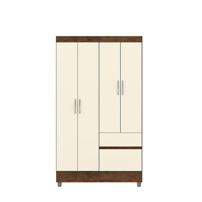 Clóset Ideal 4 Puertas 2 Cajones Crema