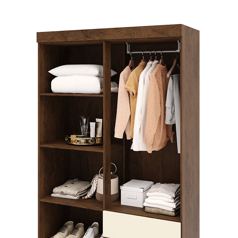 Clóset Ideal 4 Puertas 2 Cajones Crema