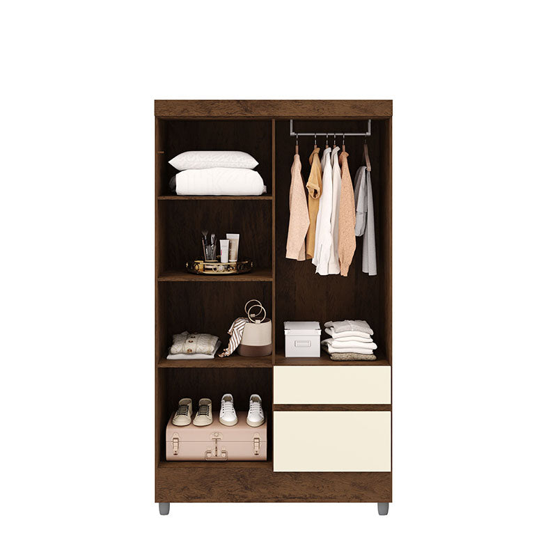Clóset Ideal 4 Puertas 2 Cajones Crema