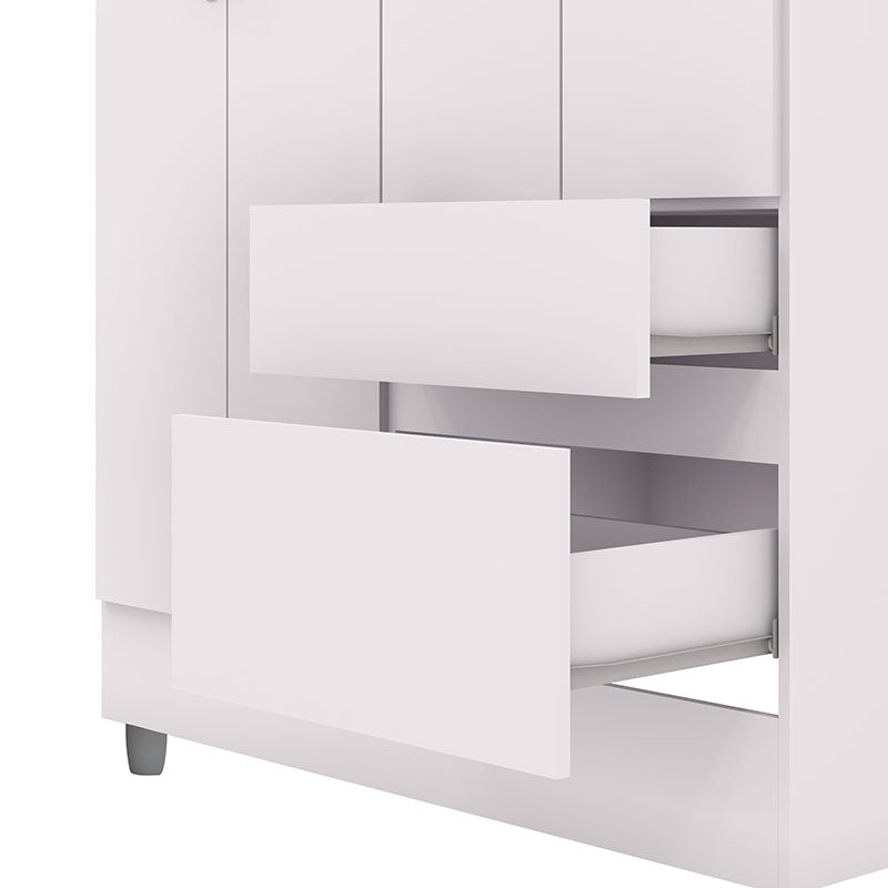 Clóset Ideal 4 Puertas 2 Cajones Blanco