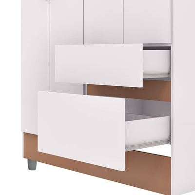Clóset Ideal 4 Puertas 2 Cajones Blanco