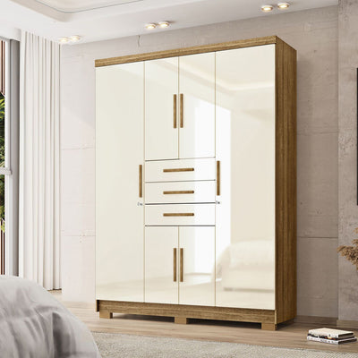 Clóset Taurus 6 Puertas Y 3 Cajones Beige