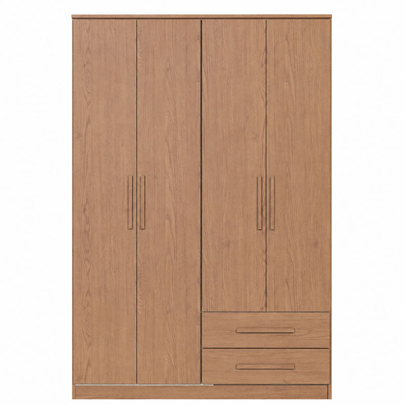 Closet Pequim 4 Puertas 2 Cajones Café