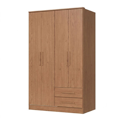 Closet Pequim 4 Puertas 2 Cajones Café