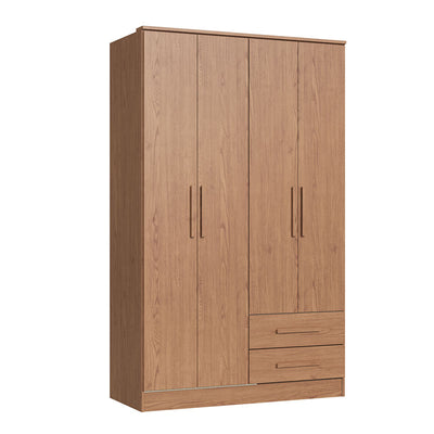 Closet Pequim 4 Puertas 2 Cajones Café