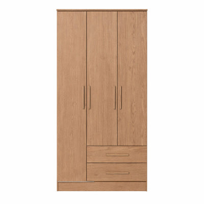 Closet Pequim 3 Puertas 2 Cajones Café