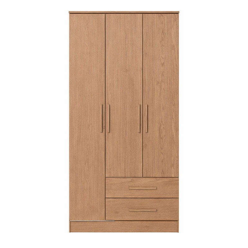 Closet Pequim 3 Puertas 2 Cajones Café