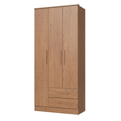 Closet Pequim 3 Puertas 2 Cajones Café
