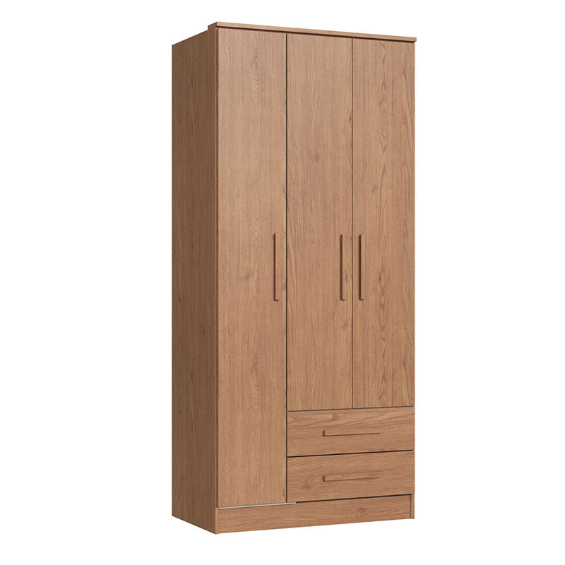 Closet Pequim 3 Puertas 2 Cajones Café