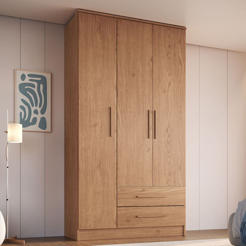 Closet Pequim 3 Puertas 2 Cajones Café