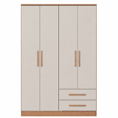 Closet Pequim 4 Puertas 2 Cajones Beige