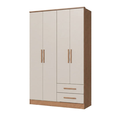 Closet Pequim 4 Puertas 2 Cajones Beige