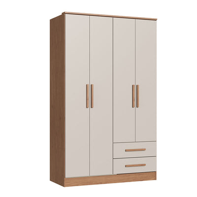 Closet Pequim 4 Puertas 2 Cajones Beige