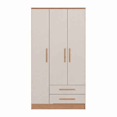 Closet Pequim 3 Puertas 2 Cajones Beige
