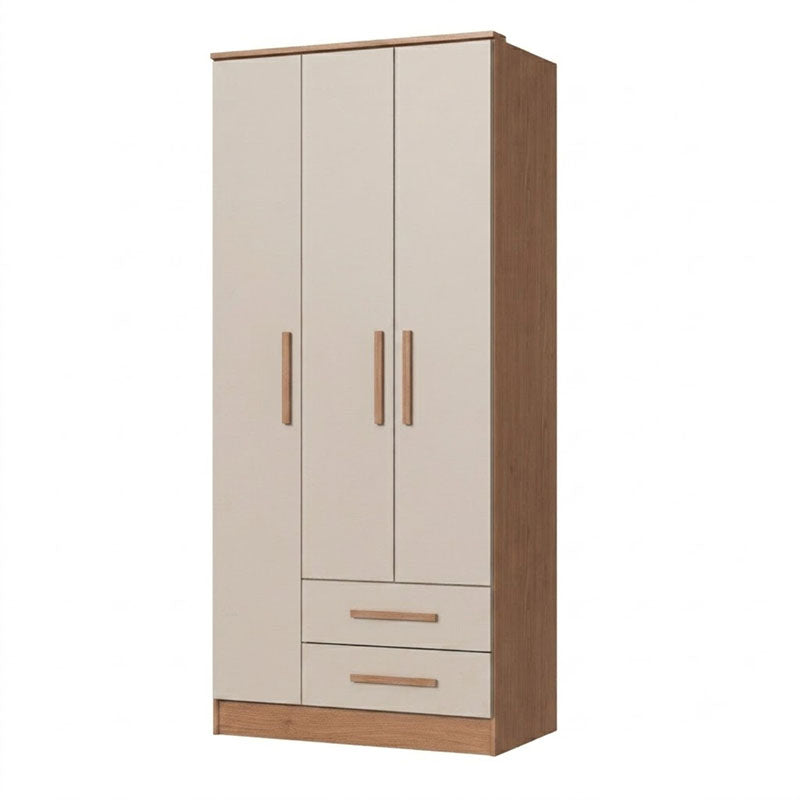 Closet Pequim 3 Puertas 2 Cajones Beige