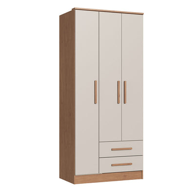 Closet Pequim 3 Puertas 2 Cajones Beige