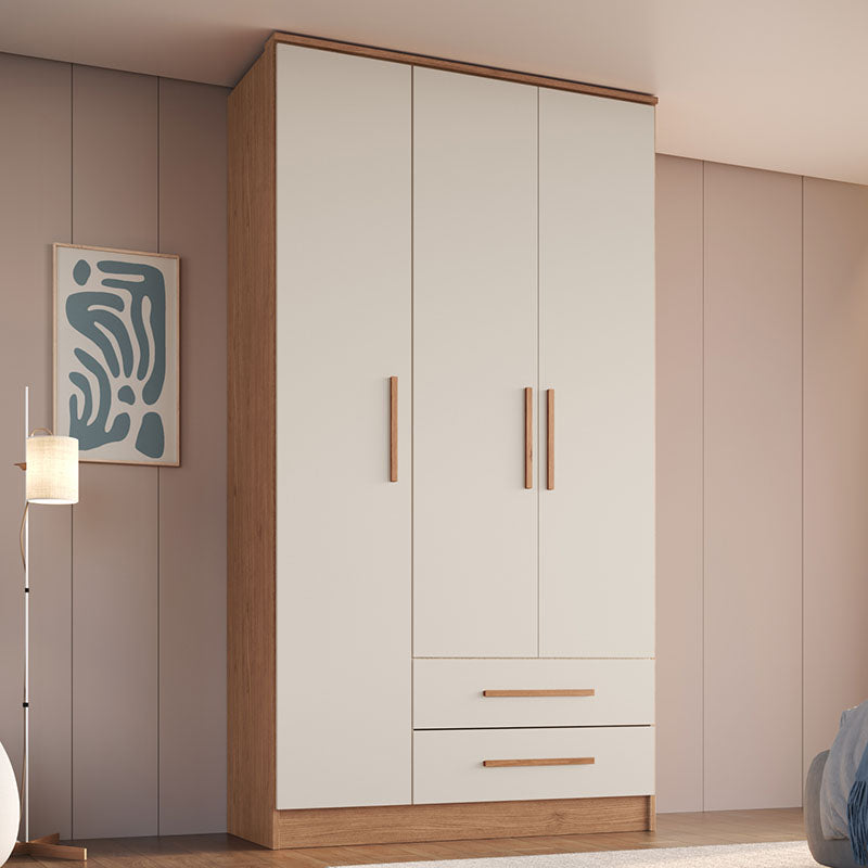 Closet Pequim 3 Puertas 2 Cajones Beige