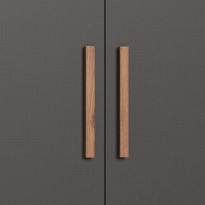 Closet Pequim 3 Puertas 2 Cajones Gris Oscuro