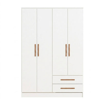 Closet Pequim 4 Puertas 2 Cajones Blanco