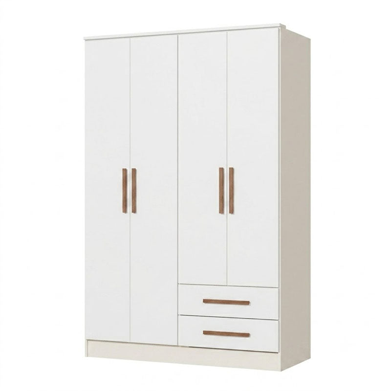 Closet Pequim 4 Puertas 2 Cajones Blanco